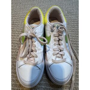 Nike Blazer Low Platform "Feel Love" Women's Shoes FD0872 100 White Green Size 9